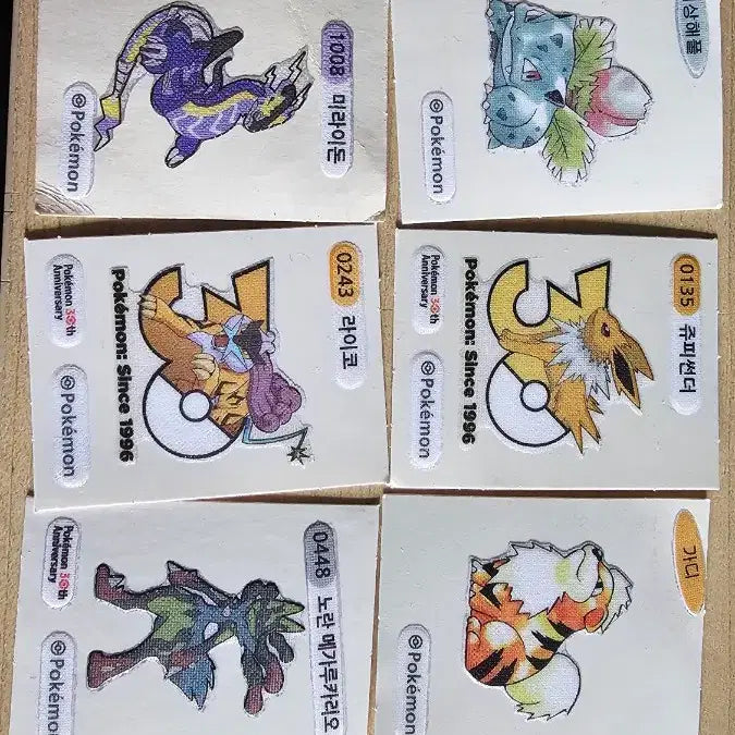 [BUNJANG] Pokemon 30th Anniversary Stickers (16 Types) / 포켓몬 띠부실 팝니다
