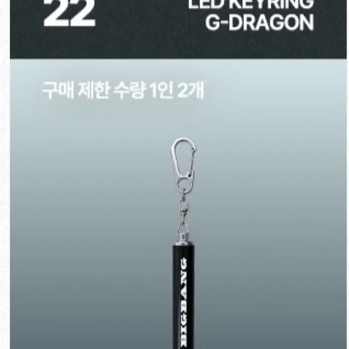 [BUNJANG] BIGBANG 20th Anniversary G-Dragon LED Keyring / 빅뱅 20주년 전시회 LED 키링 지디 지드래곤