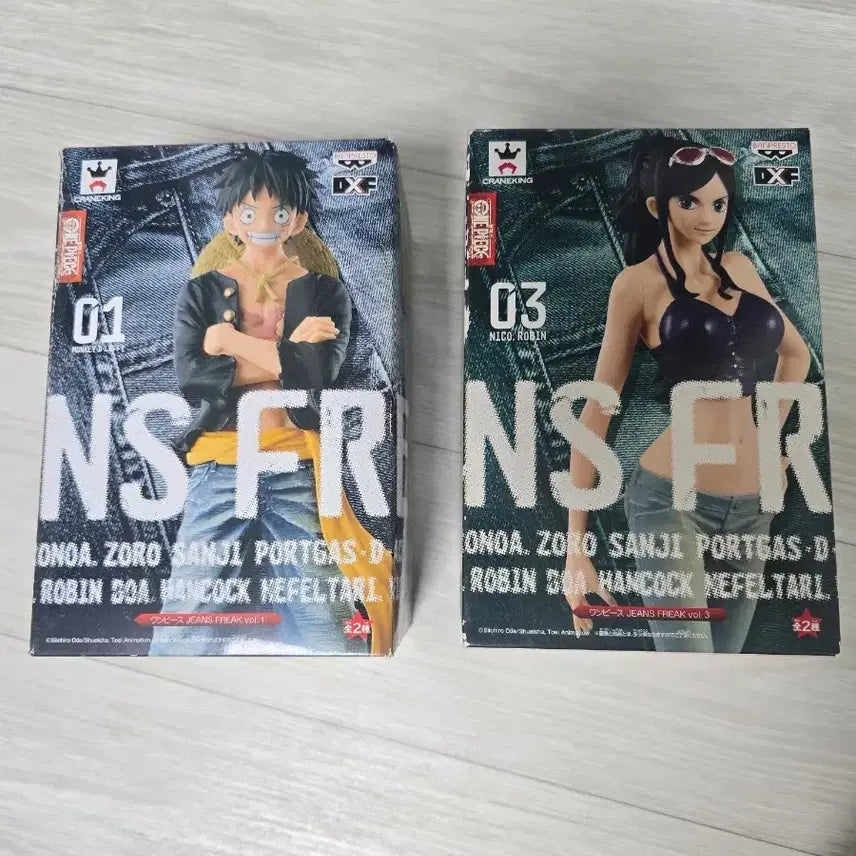 [BUNJANG] One Piece Jin Series Luffy &amp; Robin Figure (New) / 새상품) 원피스 진시리즈 루피, 로빈