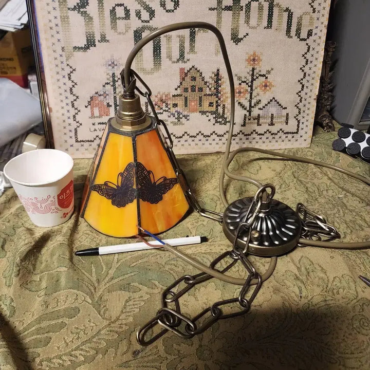 [BUNJANG] Stained Glass Ceiling Light, 15cm Diameter / 스테인드글라스 천장등 지름15cm1개에27000원