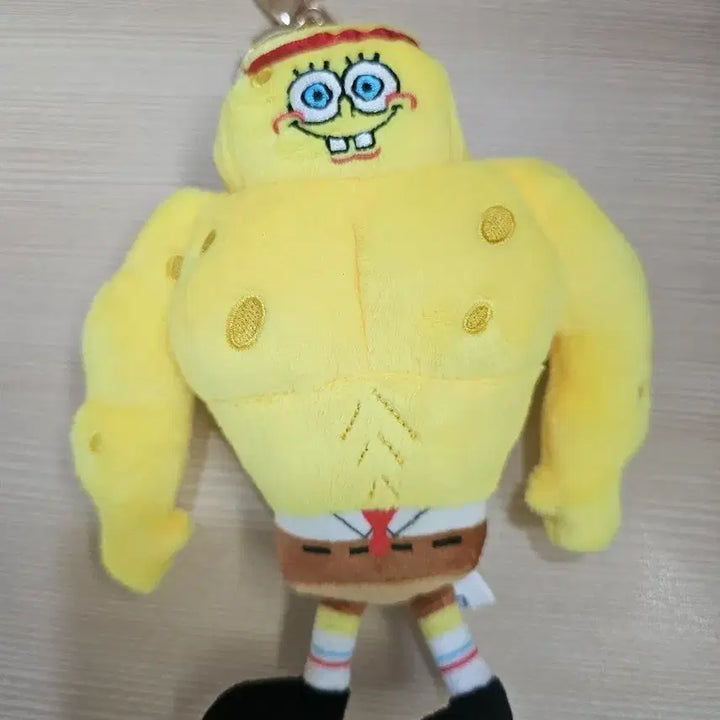 [BUNJANG] SpongeBob Muscle Plush Keychain / 스폰지밥 근육 인형 키링 열쇠고리