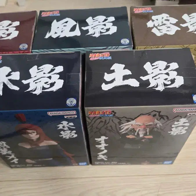 [BUNJANG] Naruto Shippuden Five Kage Assembly Figure Set (Unsealed Bundle Set) / 미개봉 일괄 나루토 질풍전 오카게 집결 피규어 5종 세트 (츠나데, 메이, 가아라, 오오노키, 에이)