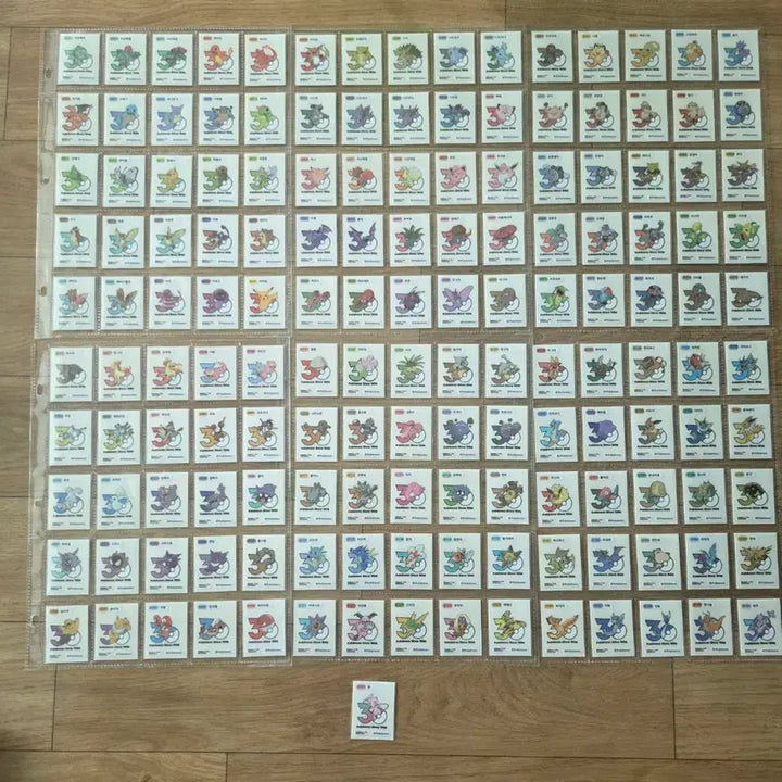 [BUNJANG] Pokemon 30th Anniversary 1st Gen 151 Logo Sticker Full Set / 포켓몬 30주년 로고 띠부씰 1세대 151종 전종