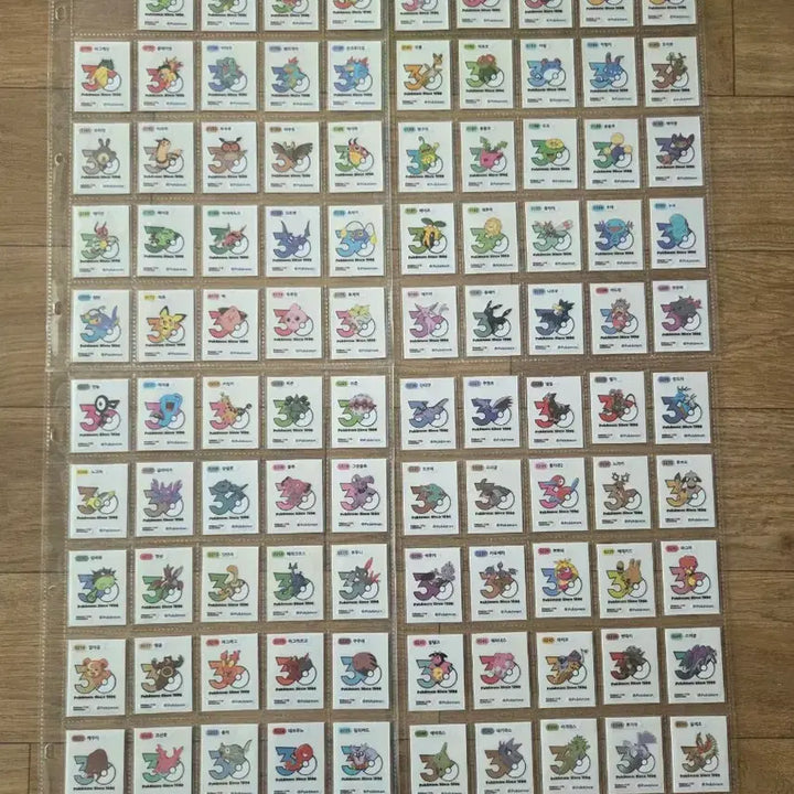 [BUNJANG] Pokemon 30th Anniversary 2nd Gen Sticker Set (100 Variants) / 포켓몬 30주년 로고 띠부씰 2세대 100종 전종