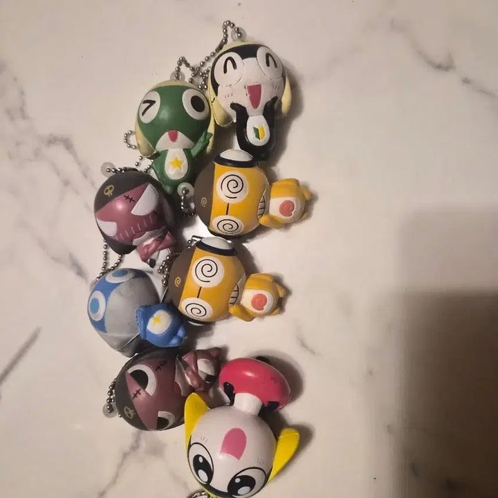 [BUNJANG] Keroro Plush Keyring Bundle Set / 6만택포 고전 케로로 푹신푹신키링 일괄