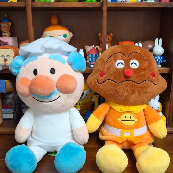 [BUNJANG] Anpanman Official Medium Plush Doll / [새상품] 호빵맨 정품 누이구루미 중형 인형 / 잼아저씨 카레빵 가챠 피규어 문구 고전