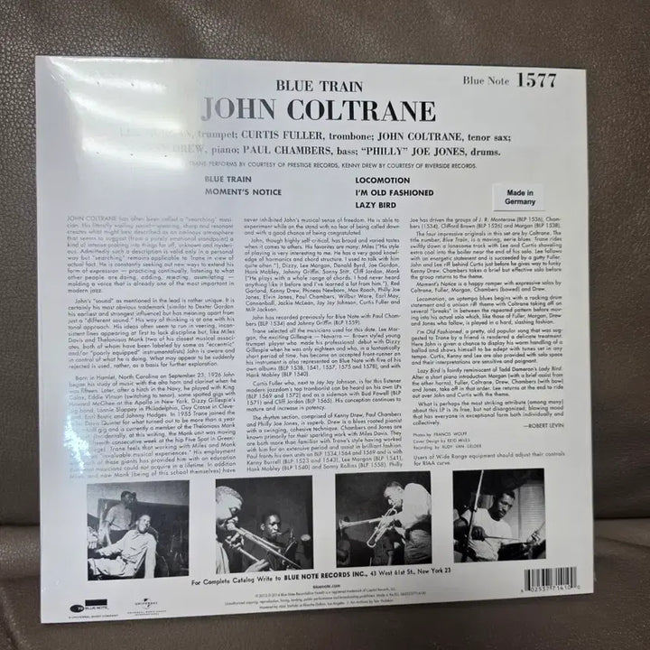 [BUNJANG] John Coltrane Blue Train LP Blue Note 1577 / 존 콜트레인 블루 트레인 LP 블루노트 1577