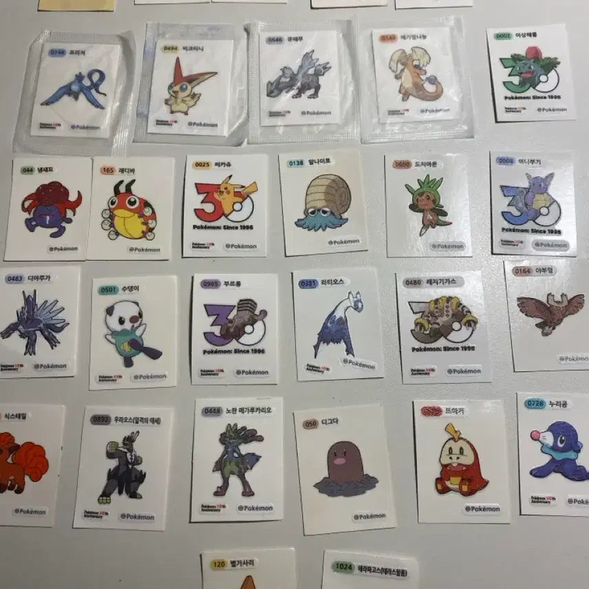 [BUNJANG] Pokemon Stickers 30 Piece Bundle / 포켓몬 띠부씰 30개