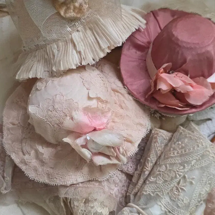 [BUNJANG] Antique Doll Hat - Pink / 제가바잉한 앤틱인형용 모자 핑크