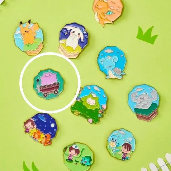 [BUNJANG] Pokemon Pocopia Metal Pin Badge - Ditto / 포켓몬 포코피아 성수 팝업 메탈 핀 뱃지 / 메타몽