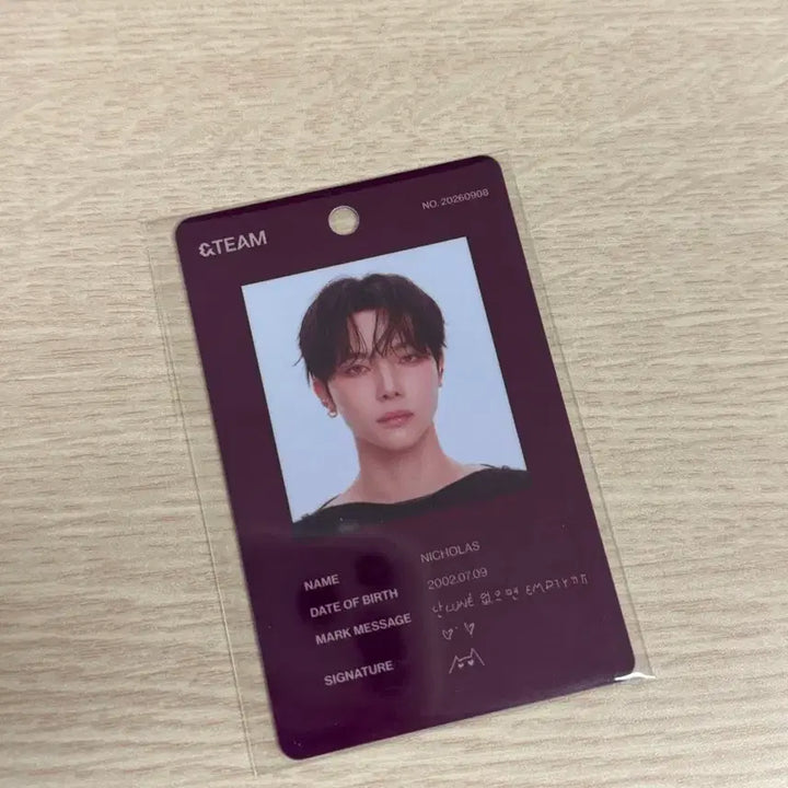 [BUNJANG] &amp;TEAM Nicholas Popup ID Card / 앤팀 니콜라스 팝업 아이디카드