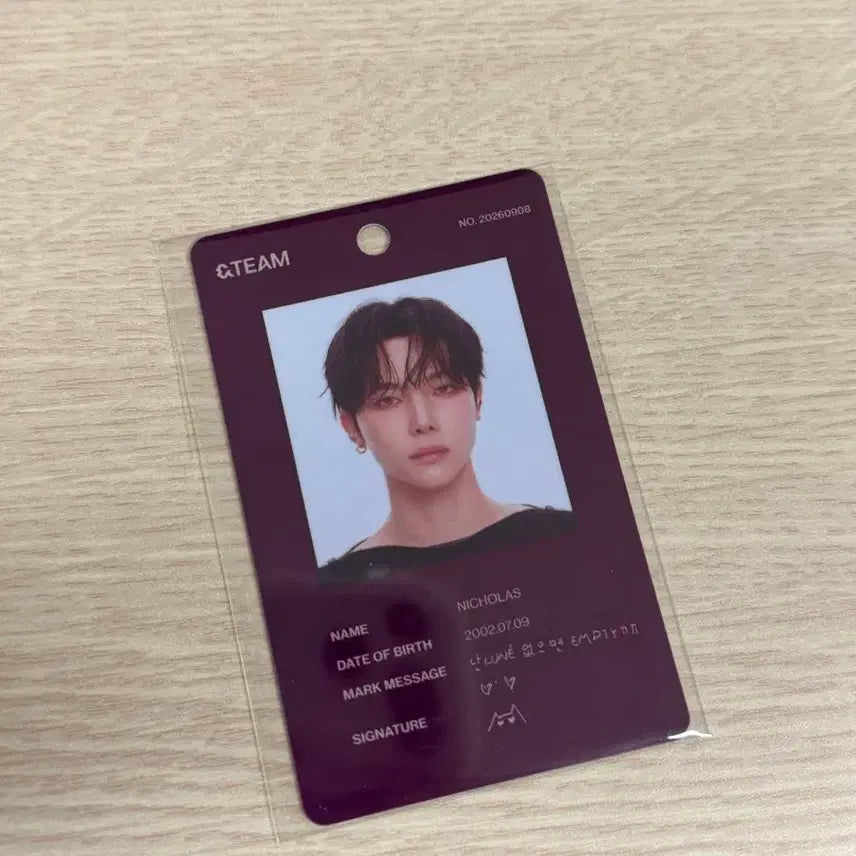 [BUNJANG] &amp;TEAM Nicholas Popup ID Card / 앤팀 니콜라스 팝업 아이디카드
