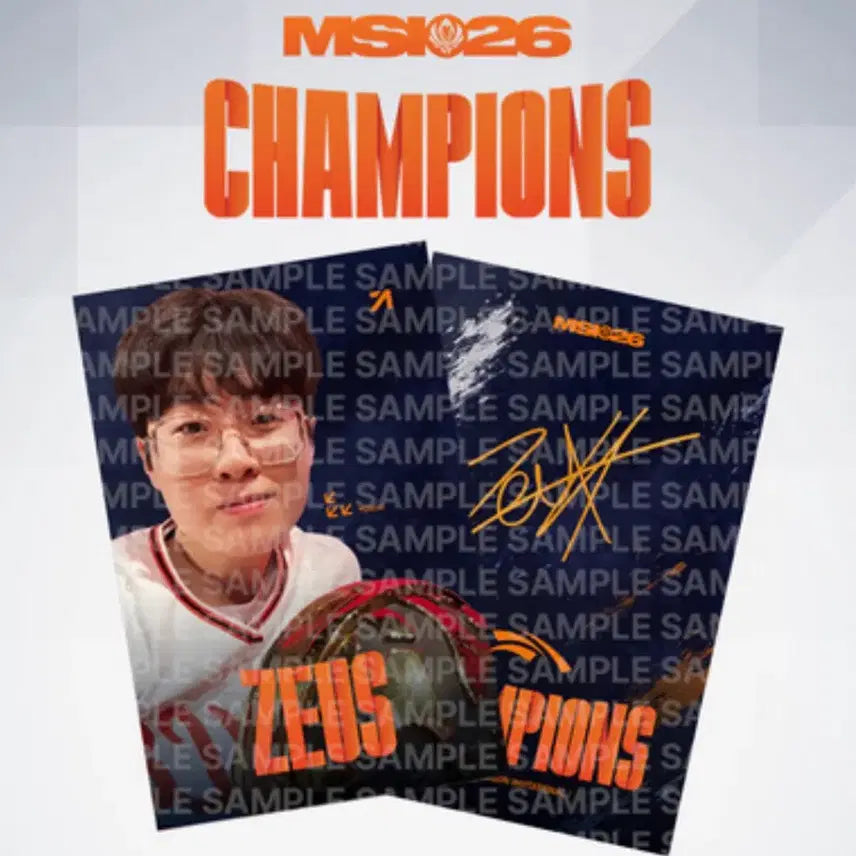 [BUNJANG] HLE Zeus MSI Champions Photocard / 아크릴 26 HLE MSI Champions acrylic Photo Zeus 한화생명 한생 므시 제우스 포카