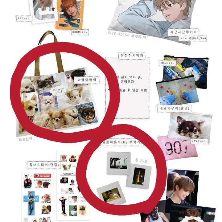 [BUNJANG] &amp;TEAM Eijyu Lucky Draw Bundle Set / 앤팀 의주 생카 럭드 일괄 양도(와글와글백, 말랑이 등)