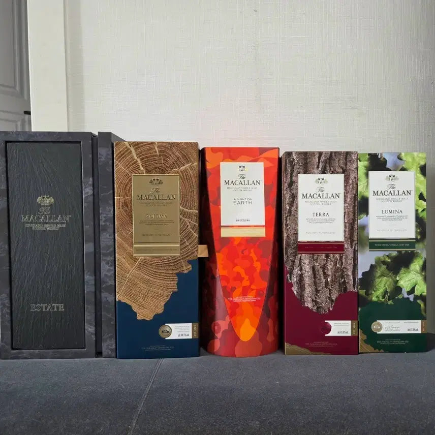 [BUNJANG] Macallan Whisky Empty Bottles (Fine Oak, Enigma, Terra, Lumina) / 맥캘란(파인오크, 엔니그마, 테라, 루미나)위스키 공병