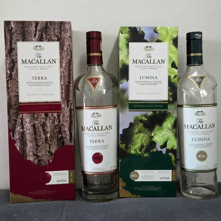 [BUNJANG] Macallan Whisky Empty Bottles (Fine Oak, Enigma, Terra, Lumina) / 맥캘란(파인오크, 엔니그마, 테라, 루미나)위스키 공병