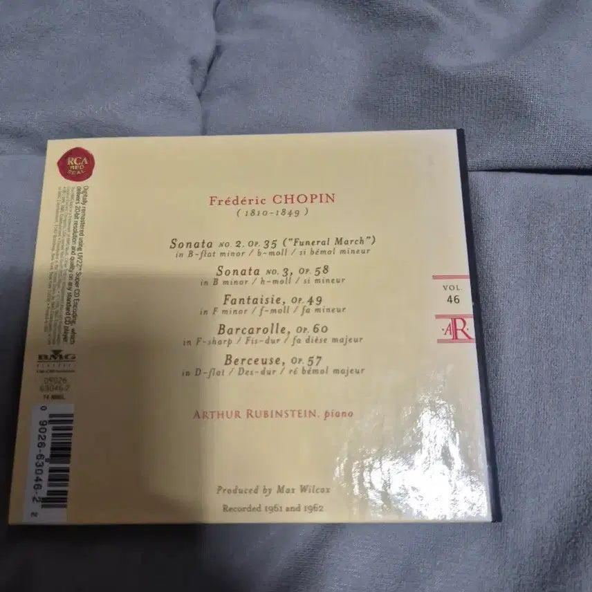 [BUNJANG] Arthur Rubinstein Chopin Piano Sonata No. 2 / No. 3 CD / 아르투르 루빈스타인 쇼팽 피아노 소나타 2번/3번 CD 수입
