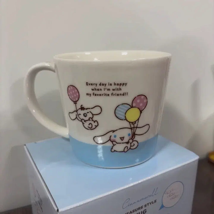 [BUNJANG] Sanrio Cinnamoroll Ceramic Measuring Mug Cup / 산리오 시나모롤 도자기 계량 머그컵