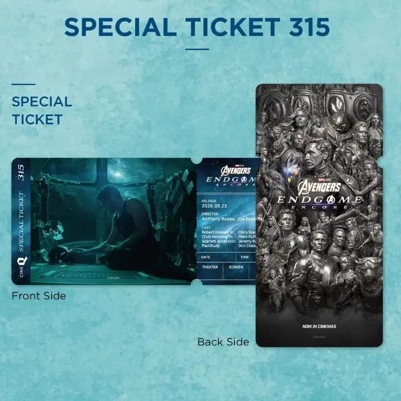 [BUNJANG] Avengers: Endgame Encore Special Ticket Goods / 어벤져스 엔드게임 앙코르 스페셜티켓 스티  굿즈 특전
