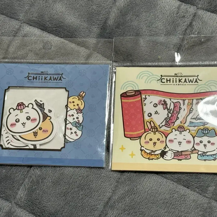 [BUNJANG] Cheekawa Usagiya Limited Edition Hanbok Sticker Set (2 Types) / 용산 치이카와샵 용치마 한정 스티커세트 2종 일괄