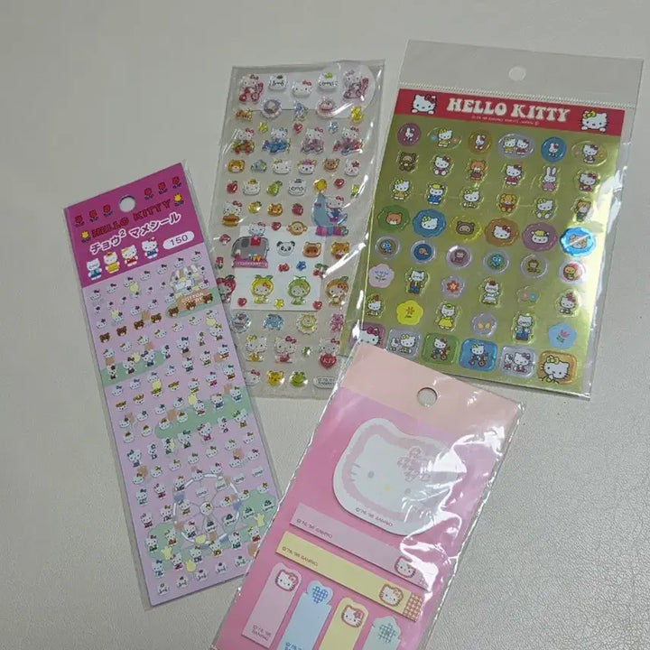 [BUNJANG] Bundle Set Classic Kitty Family &amp; Friends Stickers / 일괄)고전키티 스티커 포스트잇 고전문구 고전키티가족 스티커
