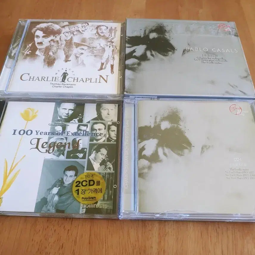 [BUNJANG] Pablo Casals, Various Violinists, Thomas Beckmann &amp; Charlie Chaplin - Classical Masterpiece Collection (6 CDs) / 파블로 카잘스 등 클래식 명반 3종 (각 2CD 구성, 총 6CD)