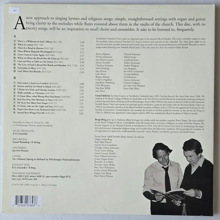 [BUNJANG] Stockholm Cathedral Choir - Now The Green Blade Riseth LP (Proprius 2009/2010 Limited Reissue) / Stockholm Cathedral Choir - Now The Green Blade Riseth 리이슈 LP ( Proprius 2009 / 2010 발매 한정반 )