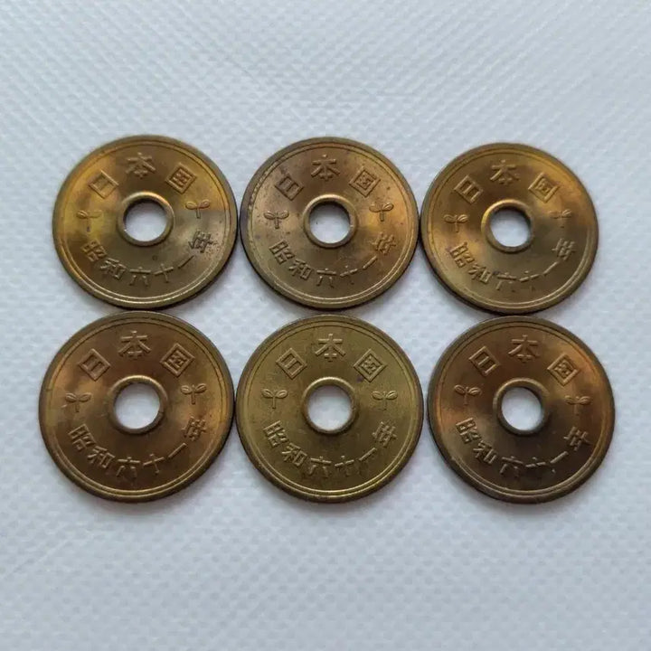 [BUNJANG] Japanese 5 Yen Coin Set (6 Variations) / 일본국 5엔 동전 (6종) 일괄