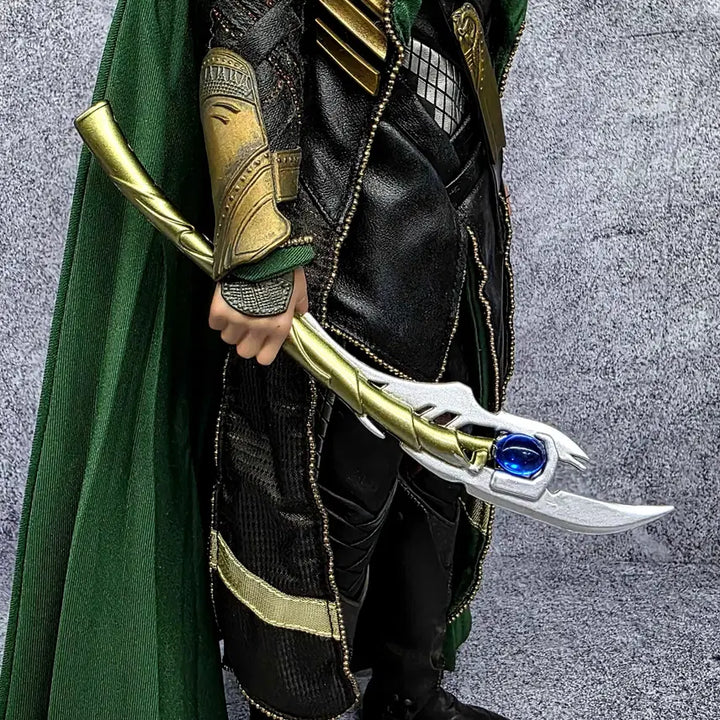 [BUNJANG] Loki Custom Diecast Spear + Stand Set 1/6 Scale Accessory / 로키 커스텀 다이캐스트 창+받침대 세트 12인치 피규어(핫토이 호환)