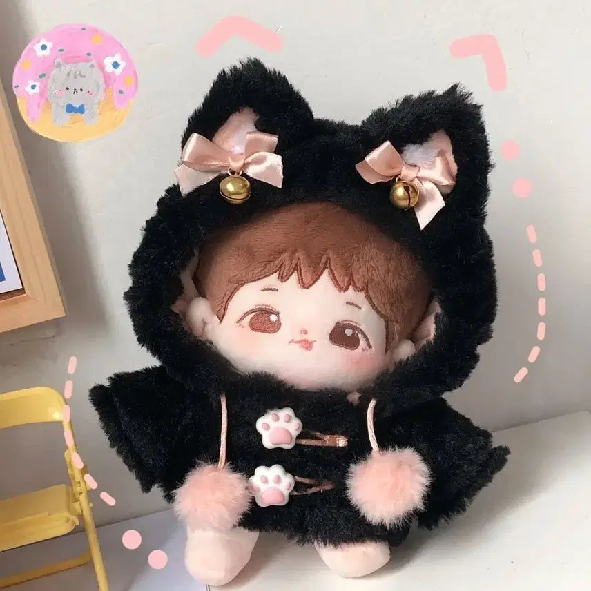 [BUNJANG] 20cm Cotton Hoodie Jacket for Dolls / 코튼 후드 자켓 20cm 고양이 양도