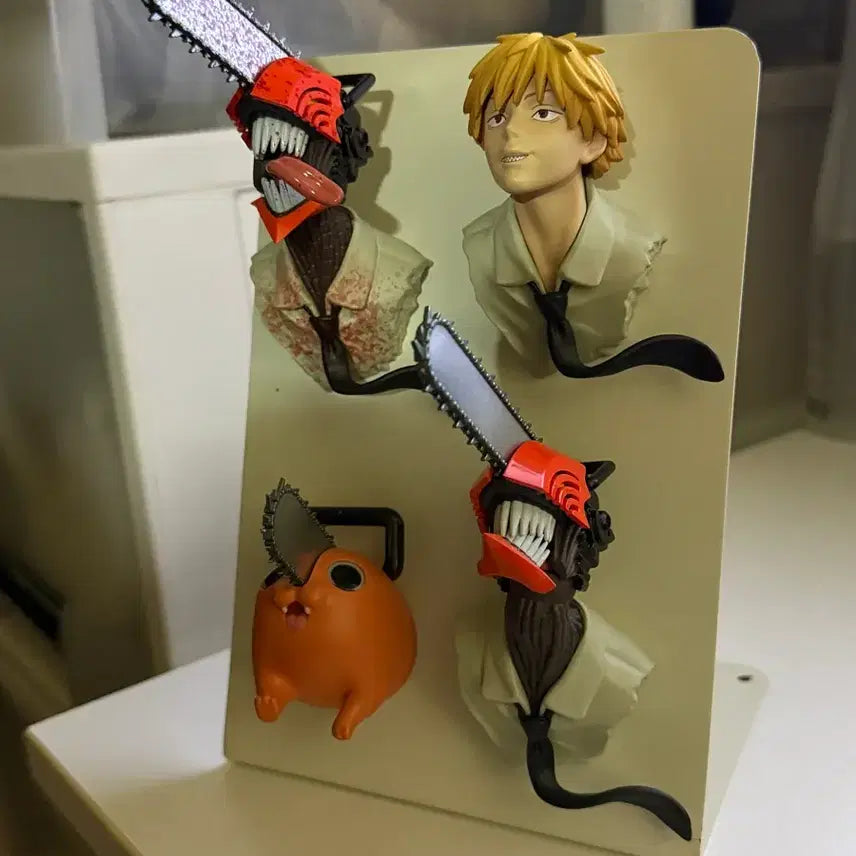 [BUNJANG] Chainsaw Man Limited Edition Magnet Figure Set (4 Types) / 점프샵 한정 체인소맨 마그넷 피규어 4종 세트 일괄