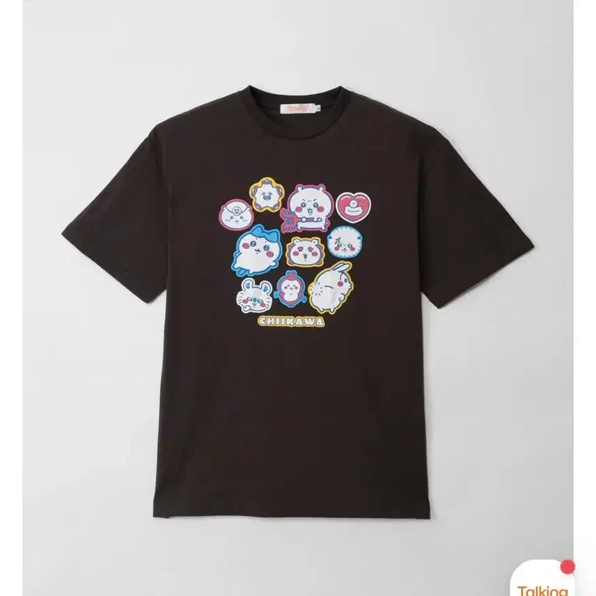 [BUNJANG] Chiikawa Sticker T-Shirt (Size M) / 치이카와 스티커 티셔츠 M사이즈