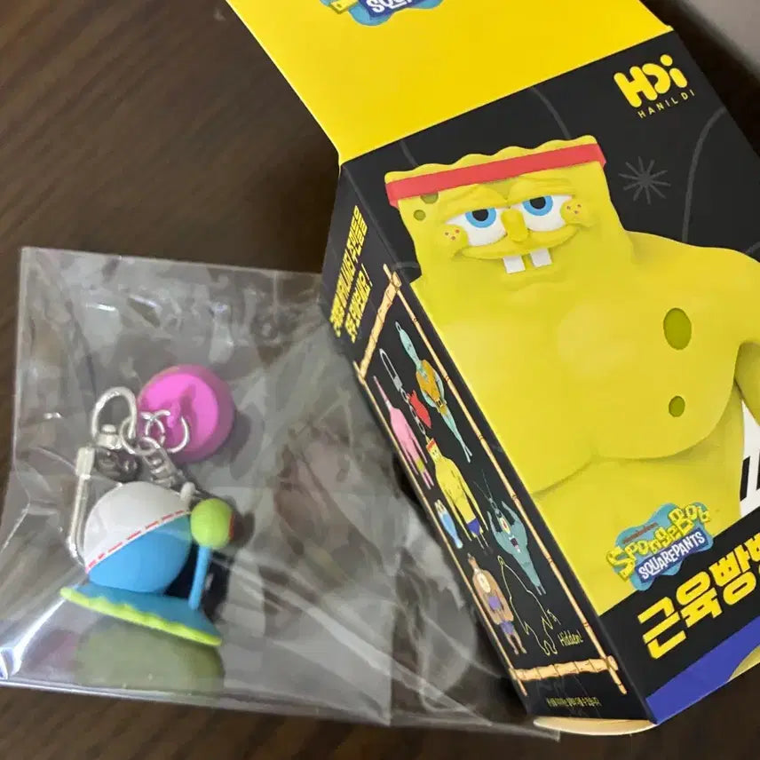 [BUNJANG] SpongeBob &amp; Plankton Muscle Keyring / 근육빵빵 스폰지밥 핑핑이 키링