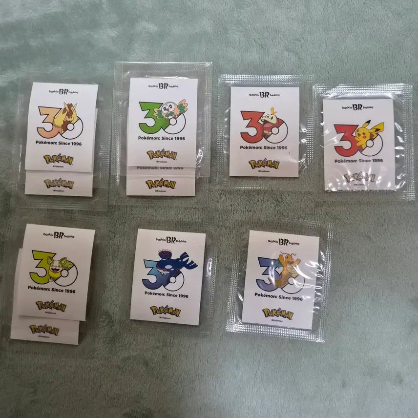[BUNJANG] Baskin Robbins Pokemon 30th Anniversary Sticker Set / 배스킨라빈스 포켓몬 30주년 스티커 세트