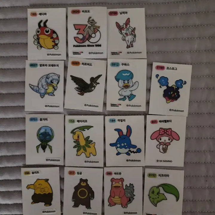 [BUNJANG] Pokemon Sanrio Ttibusil Sticker Set / 포켓몬 산리오 띠부씰