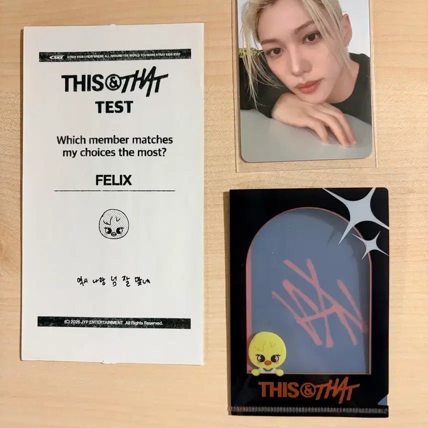 [BUNJANG] Stray Kids Felix L Folder Receipt Photocard Bundle Set / 스트레이 키즈 스키즈 팝업 필릭스 L폴더 영수증 디스앤댓 포카