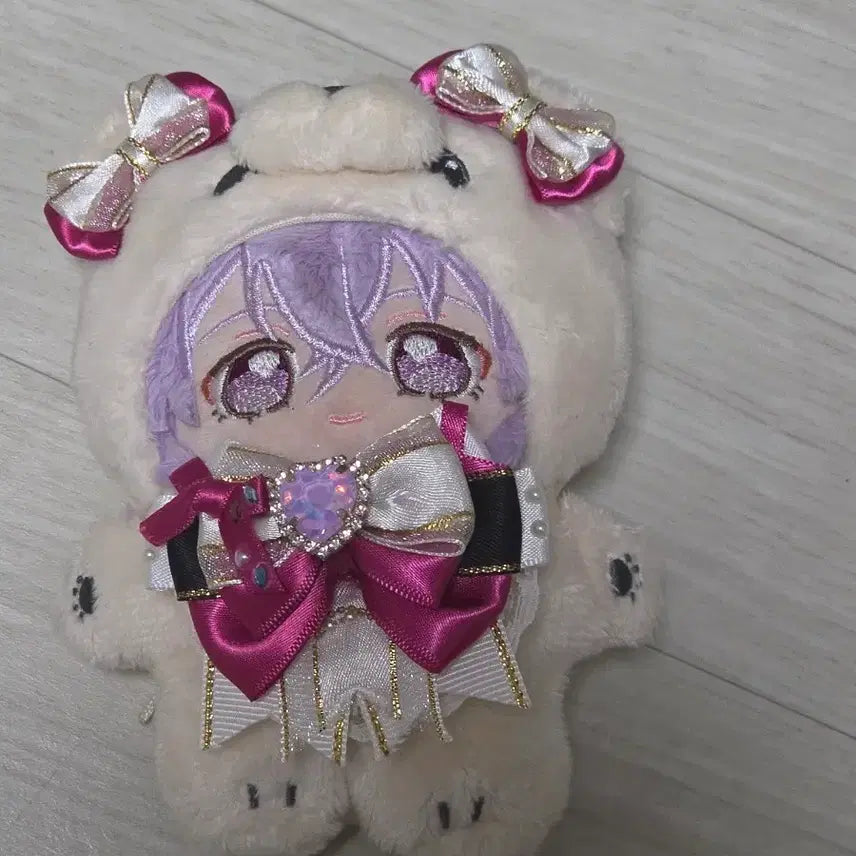 [BUNJANG] Ensemble Stars Yume Plush + Ribbon Bundle Set / 앙스타 유메 곰누이+리본