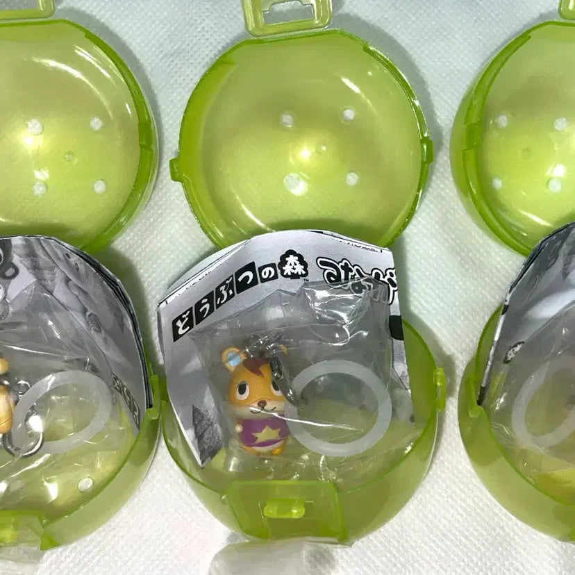 [BUNJANG] Animal Crossing Ring Charm Gacha Bundle Set (3 items) / (3개일괄) 미개봉 동물의 숲 메지루시 이어져요 링 참 가챠 새상품 일괄 판매