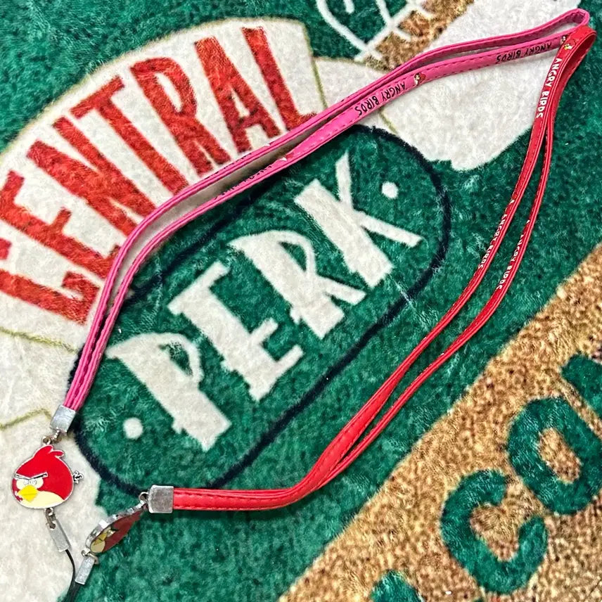 [BUNJANG] Vintage Angry Birds String Strap Keychain / 고전문구 앵그리버그 끈 스트랩 키링
