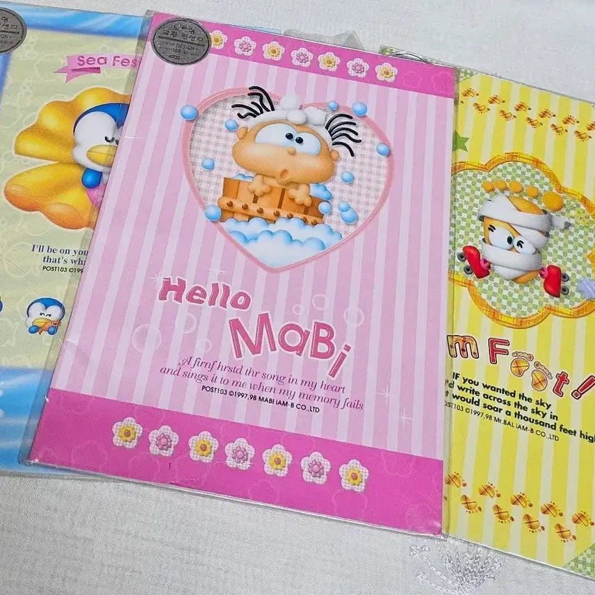 [BUNJANG] Retro Notebook-Style Letter Paper Set / 고전문구 노트형 교환 편선지 편지지 메모 지류 레트로 다꾸 빈티지 캐릭터 레터