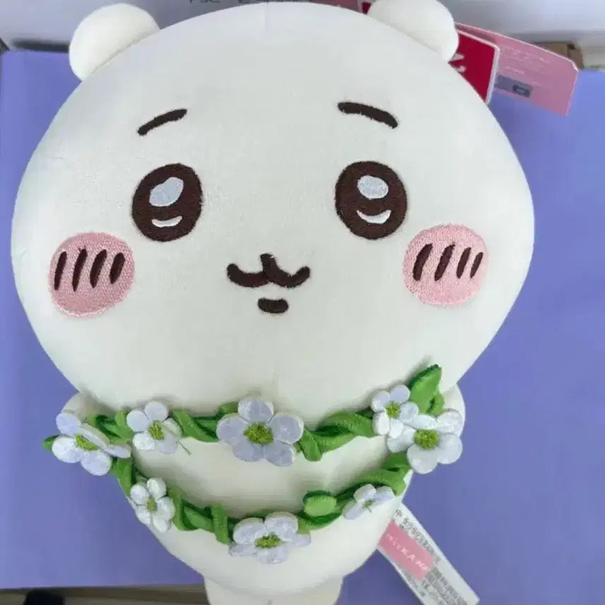 [BUNJANG] Chiikawa Flower Wreath Doll / 치이카와 화관 인형