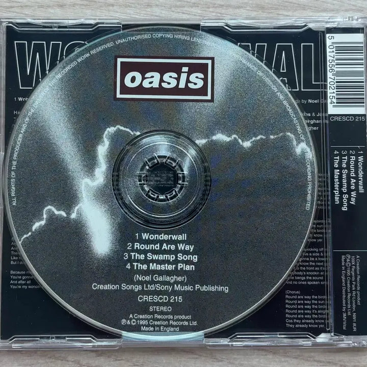 [BUNJANG] Oasis Wonderwall UK First Press Single CD / 오아시스 OASIS Wonderwall 원더월 싱글 영국 초판 CD 음반