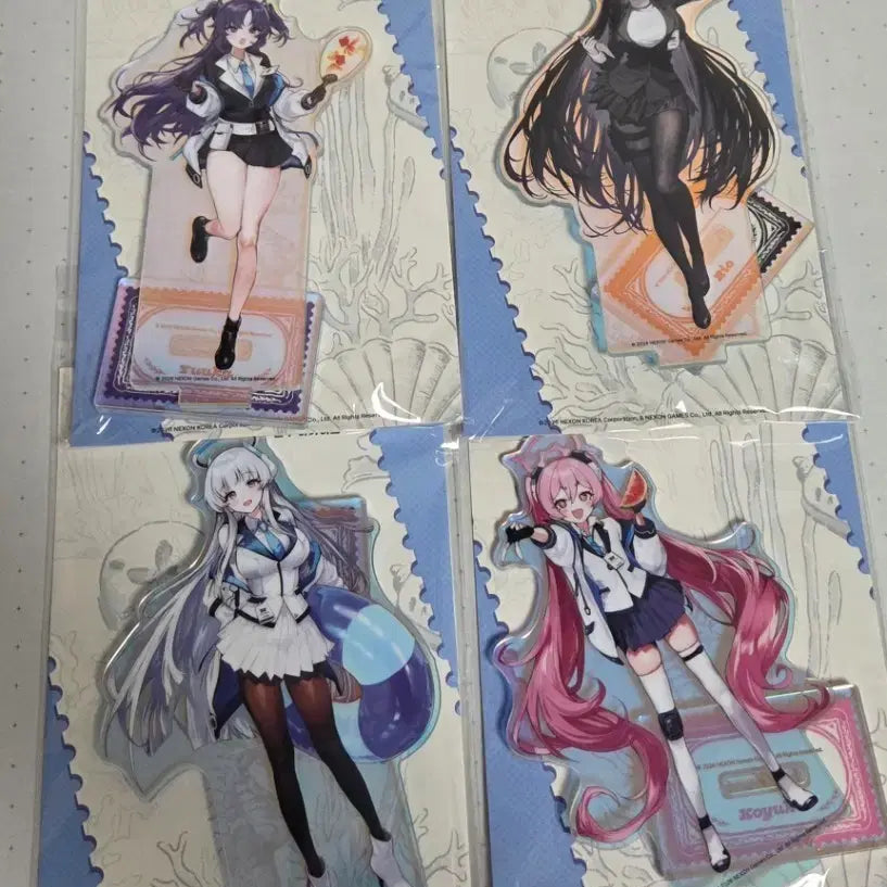 [BUNJANG] Blue Archive Millennium Seminar LD Acrylic Standees 4-Piece Bundle Set / 블루아카이브 애니플러스 밀레니엄 세미나 LD아크릴 4종 일괄