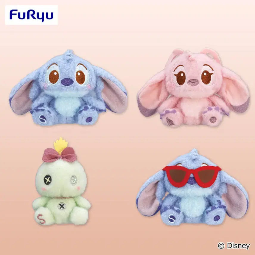[BUNJANG] FURYU Disney Stitch Milky Boa Dolls 4-Piece Bundle Set / 후류 디즈니 스티치 밀키보아 인형 4종 일괄