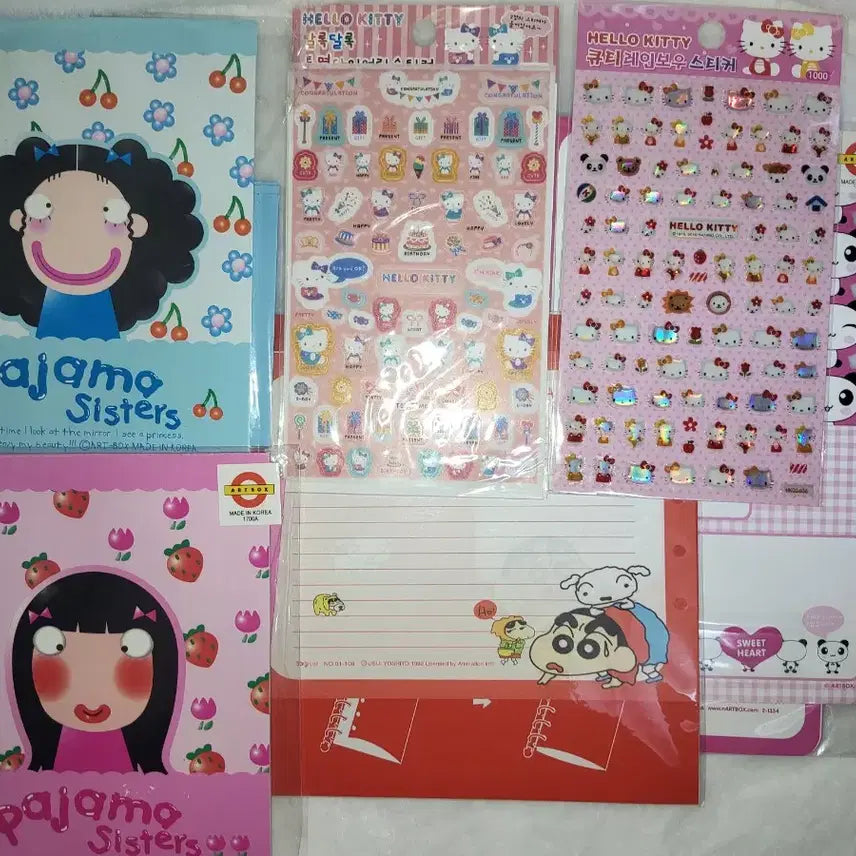 [BUNJANG] Vintage Stationery Bundle - Hello Kitty, Pajama Sisters, Avatar, Pencils &amp; More / 고전문구 메모지패드, 헬로키티 스티커 , 파자마 시스터즈, 연필, 아바타 코디스티커 등 팝니다