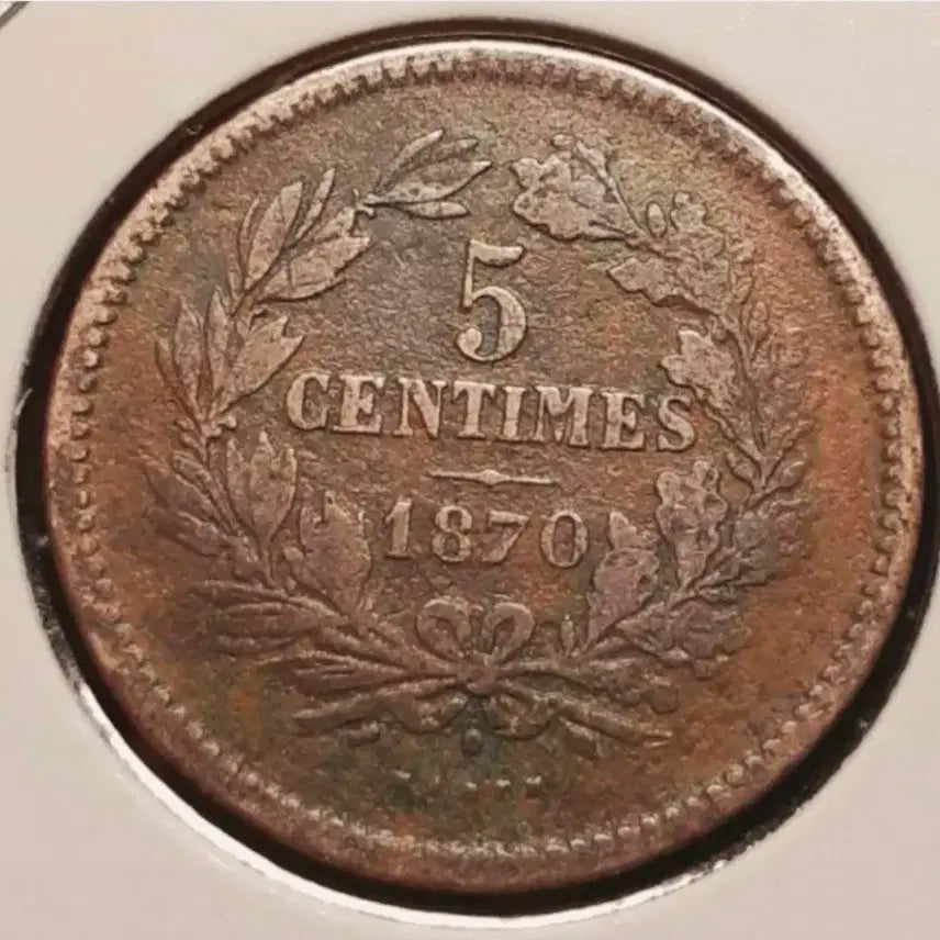 [BUNJANG] Rare Luxembourg 1870 5 Centimes Foreign Coin / 희귀 룩셈부르크 1870년 5상팀.외국주화 주화 화폐 동전