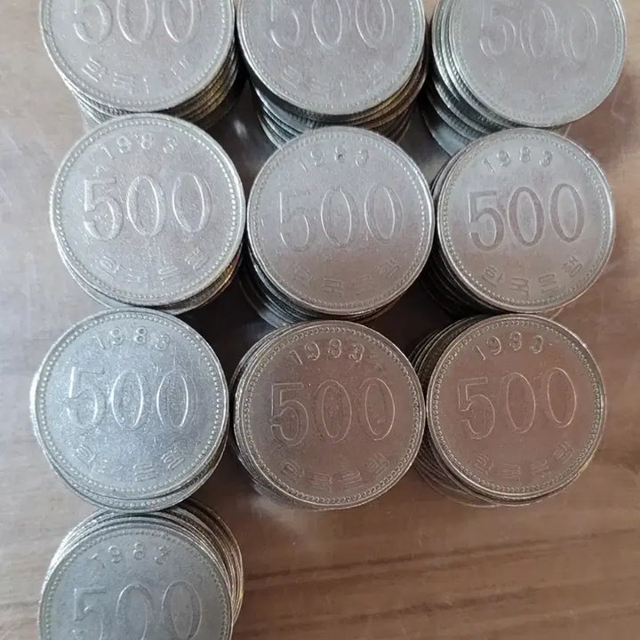 [BUNJANG] 1983 &amp; 1984 500 Won Coin Bundle Set (200 Coins Total) / 동전 1983년 500원 1984년 500원 총 200개일괄
