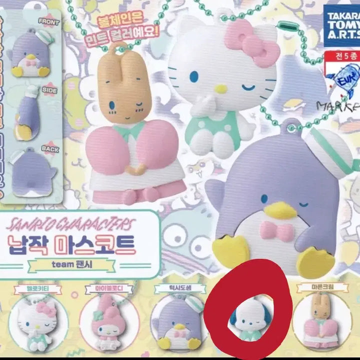 [BUNJANG] Sanrio Pochacco Flat Mascot Keychain / 산리오 납작 마스코트 키링 포차코 포챠코