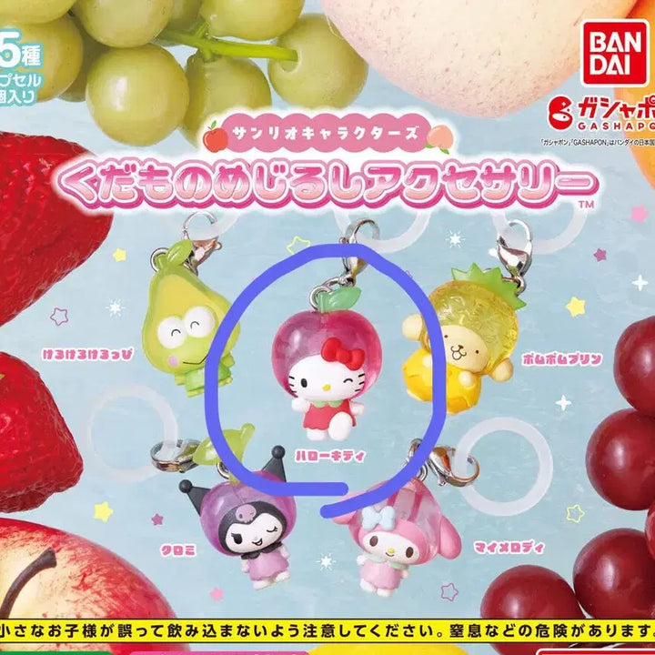 [BUNJANG] Sanrio Fruit Keychain Hello Kitty Sealed / 미개봉)산리오 과일 메지루시 가챠 헬로키티 키티 키링
