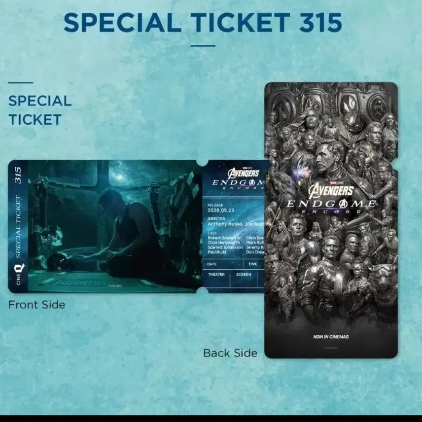 [BUNJANG] Avengers Endgame Encore Special Ticket Set / 어벤져스 엔드게임 앙코르 스페셜티켓 스티  굿즈